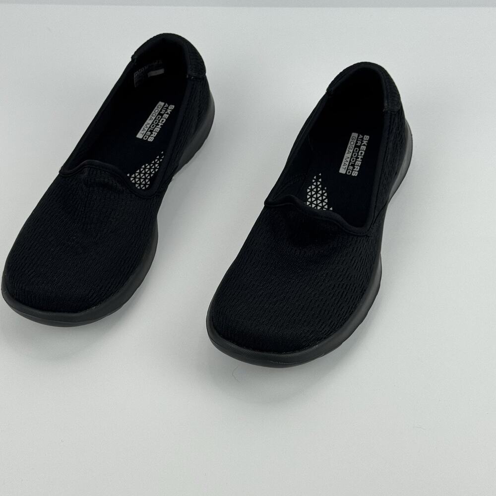 Skechers GOWalk Joy Womens Shoes 6.5 Black Slip On Comfort Loafers Sneakers